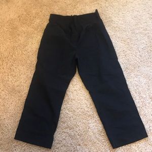 Black Maternity Capri Pant